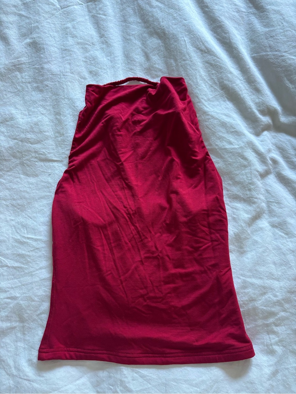 Red Cowl Neck Top